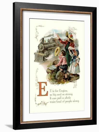 E is for Engine-null-Framed Art Print