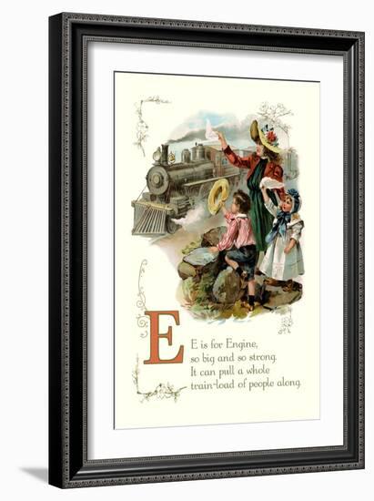 E is for Engine-null-Framed Art Print