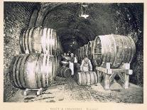 Pouring the Wine into the Barrels, from 'Le France Vinicole', Pub. by Moet and Chandon, Epernay-E.M. Choque-Premium Giclee Print