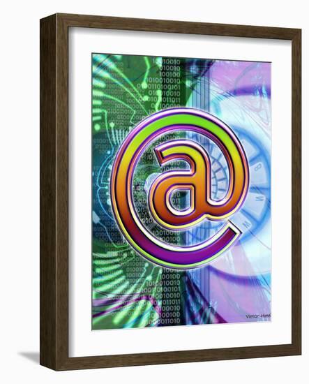 E-mail Symbol-Victor Habbick-Framed Photographic Print