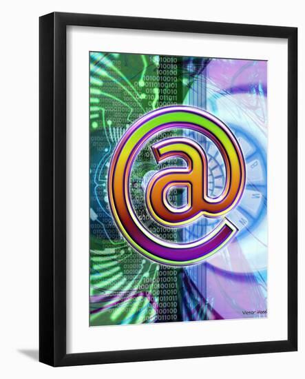 E-mail Symbol-Victor Habbick-Framed Photographic Print