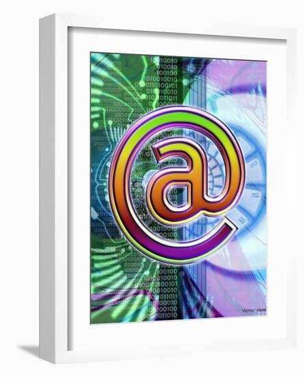 E-mail Symbol-Victor Habbick-Framed Photographic Print