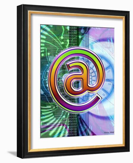 E-mail Symbol-Victor Habbick-Framed Photographic Print