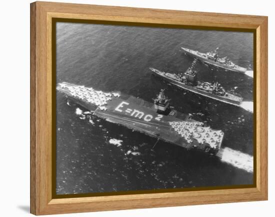 E=Mc2 on USS Enterprise Aircraft Carrier-null-Framed Premier Image Canvas