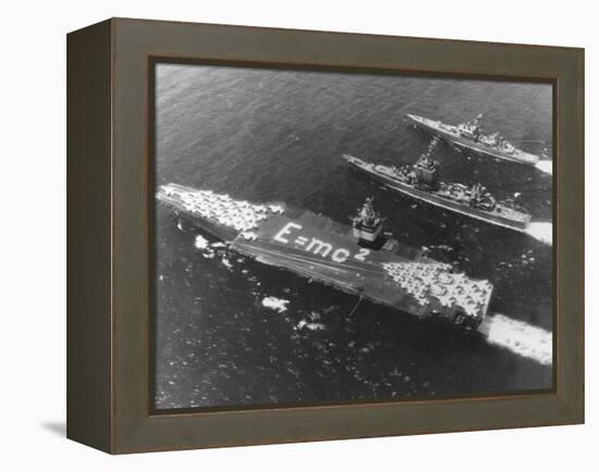 E=Mc2 on USS Enterprise Aircraft Carrier-null-Framed Premier Image Canvas