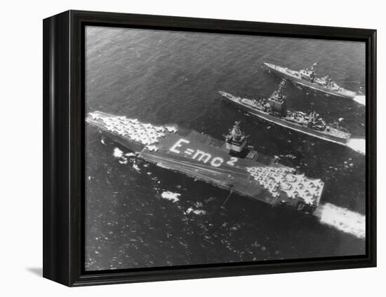 E=Mc2 on USS Enterprise Aircraft Carrier-null-Framed Premier Image Canvas