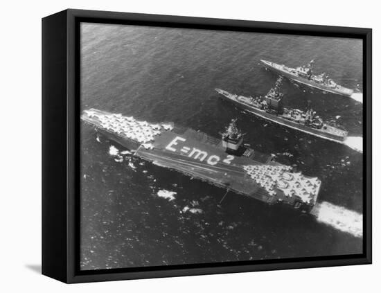 E=Mc2 on USS Enterprise Aircraft Carrier-null-Framed Premier Image Canvas