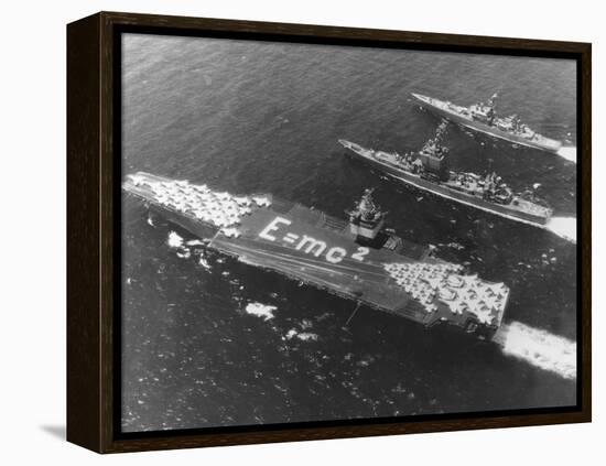 E=Mc2 on USS Enterprise Aircraft Carrier-null-Framed Premier Image Canvas