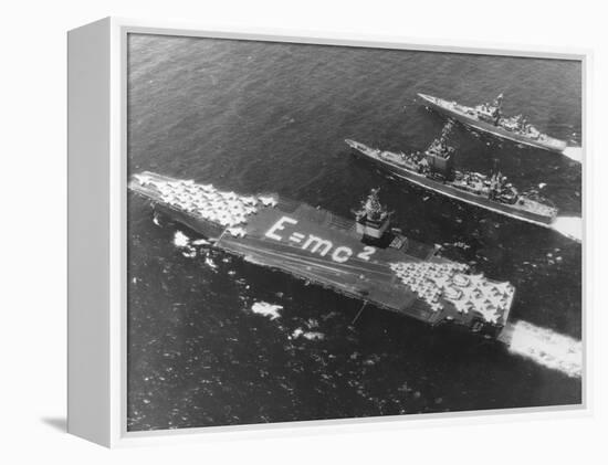 E=Mc2 on USS Enterprise Aircraft Carrier-null-Framed Premier Image Canvas