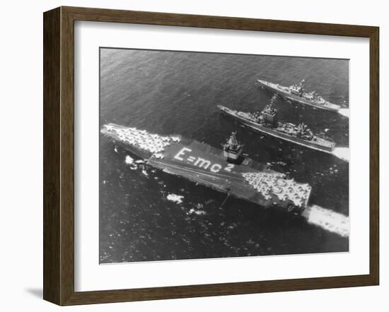 E=Mc2 on USS Enterprise Aircraft Carrier-null-Framed Photographic Print