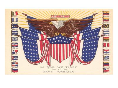E Pluribus Unum Eagle And Seal Art Print Art Com