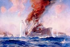 The Battle of the Falklands: the Sinking of the Scharnhorst-E. S. Hodgson-Giclee Print