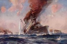 The Battle of the Falklands: the Sinking of the Scharnhorst-E. S. Hodgson-Giclee Print