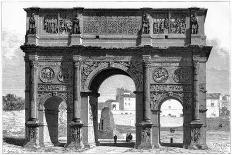 The Arch of Constantine, Rome, Italy, 19th Century-E Therond-Laminated Giclee Print