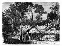 Village, Gabon, 19th Century-E Therond-Giclee Print