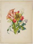 Frontispiece and Title Page, Wreath of Flowers, from Flora's Dictionary, 1838-E. W. Wirt-Framed Giclee Print