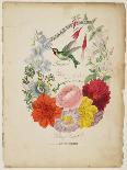 Frontispiece and Title Page, Wreath of Flowers, from Flora's Dictionary, 1838-E. W. Wirt-Framed Giclee Print