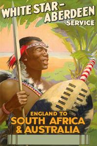 England to South Africa & Australia, White Star Line, Aberdeen Service by E^ Waters