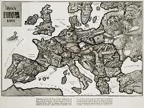 Satirical Map - Europe in the World War 1914-E. Zimmerman-Giclee Print
