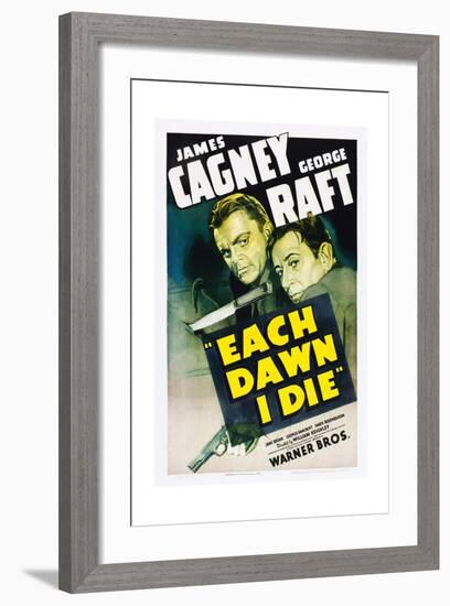 EACH DAWN I DIE, from left: James Cagney, George Raft, 1939.-null-Framed Art Print