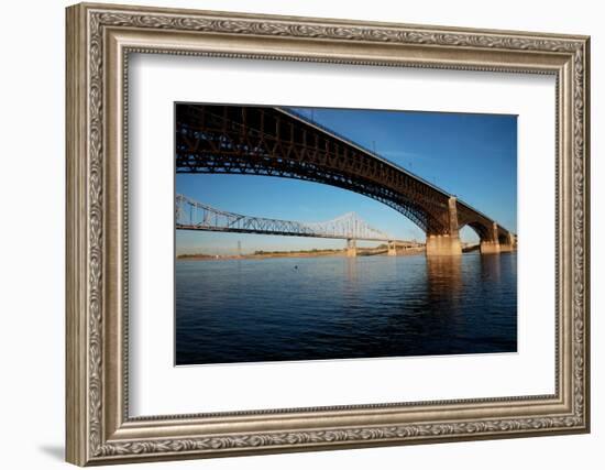 Eads Bridge on the Mississippi River, St. Louis, Missouri-Joseph Sohm-Framed Photographic Print