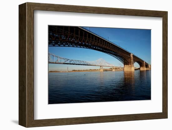 Eads Bridge on the Mississippi River, St. Louis, Missouri-Joseph Sohm-Framed Photographic Print