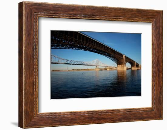Eads Bridge on the Mississippi River, St. Louis, Missouri-Joseph Sohm-Framed Photographic Print