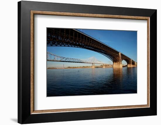 Eads Bridge on the Mississippi River, St. Louis, Missouri-Joseph Sohm-Framed Photographic Print