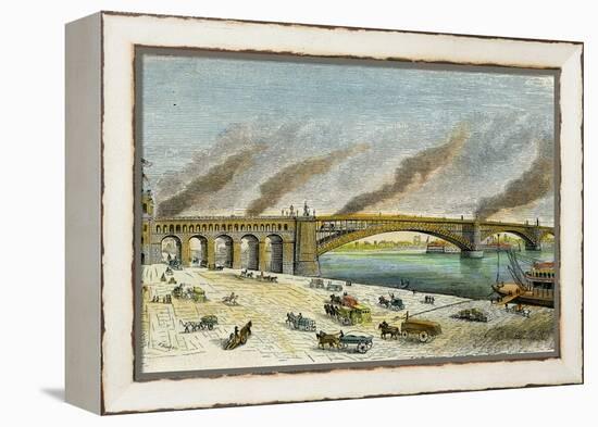 Eads Bridge, St Louis, Missouri, USA, C1874-null-Framed Premier Image Canvas