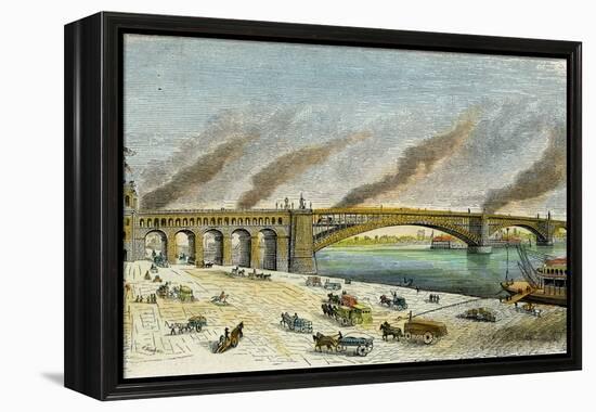 Eads Bridge, St Louis, Missouri, USA, C1874-null-Framed Premier Image Canvas