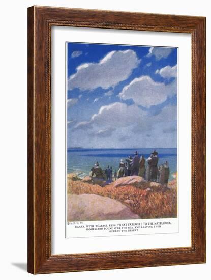 Eager, with Tearful Eyes, to Say Farewell to the Mayflower-Newell Convers Wyeth-Framed Giclee Print