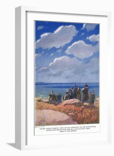 Eager, with Tearful Eyes, to Say Farewell to the Mayflower-Newell Convers Wyeth-Framed Giclee Print