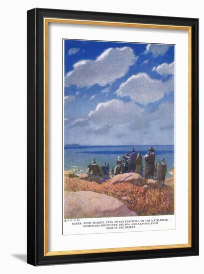 Eager, with Tearful Eyes, to Say Farewell to the Mayflower-Newell Convers Wyeth-Framed Giclee Print