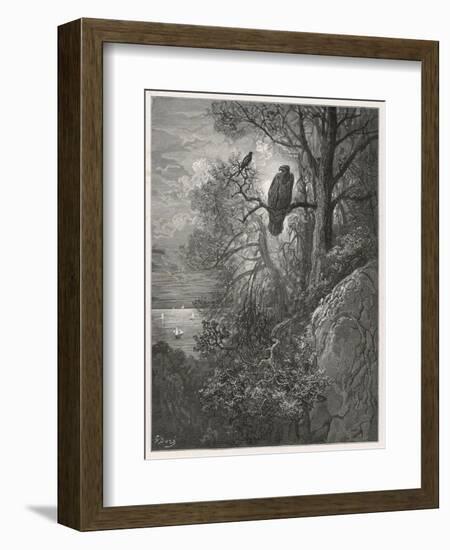 Eagle and Magpie-null-Framed Art Print