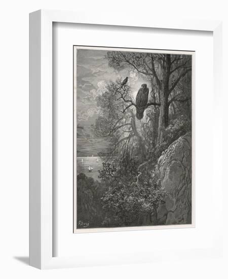 Eagle and Magpie-null-Framed Art Print