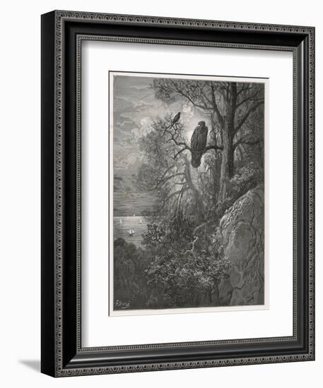 Eagle and Magpie-null-Framed Art Print