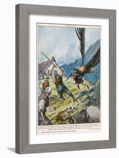 Eagle Attempts Abduction-Vittorio Pisani-Framed Art Print