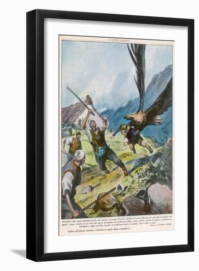 Eagle Attempts Abduction-Vittorio Pisani-Framed Art Print