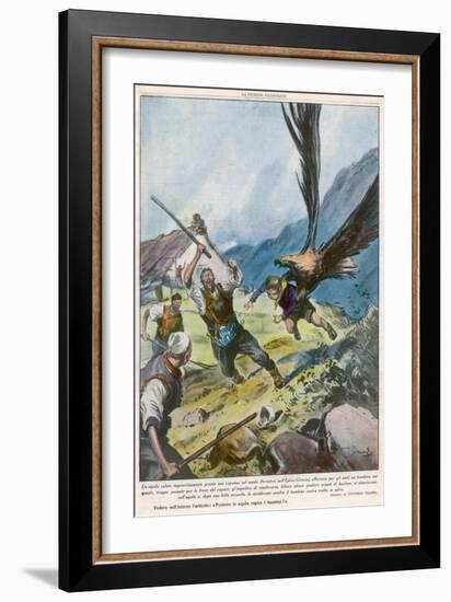 Eagle Attempts Abduction-Vittorio Pisani-Framed Art Print