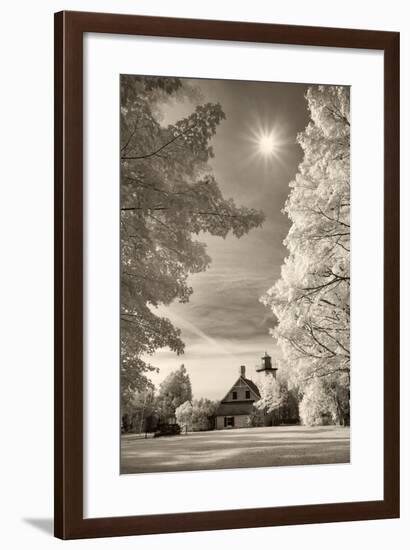 Eagle Bluff Lighthouse #2, Door County, Wisconsin '12 (with sunburst)-Monte Nagler-Framed Photographic Print