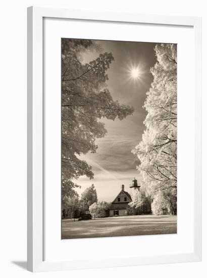 Eagle Bluff Lighthouse #2, Door County, Wisconsin '12 (with sunburst)-Monte Nagler-Framed Photographic Print