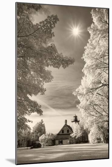 Eagle Bluff Lighthouse #2, Door County, Wisconsin '12 (with sunburst)-Monte Nagler-Mounted Photographic Print