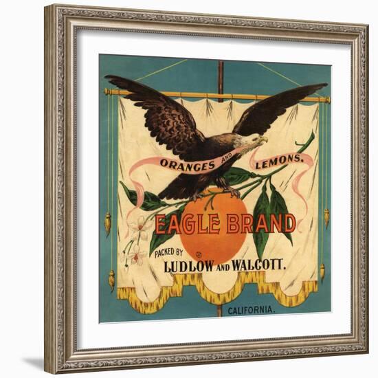 Eagle Brand - California - Citrus Crate Label-Lantern Press-Framed Art Print