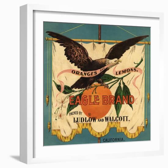 Eagle Brand - California - Citrus Crate Label-Lantern Press-Framed Art Print