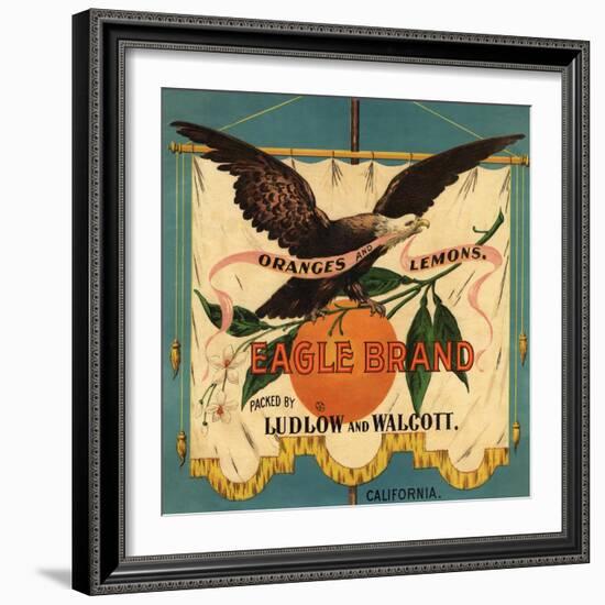 Eagle Brand - California - Citrus Crate Label-Lantern Press-Framed Art Print