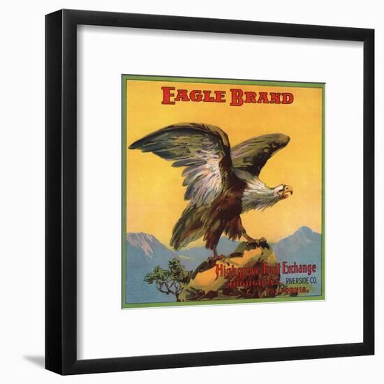 Eagle Brand - Highgrove, California - Citrus Crate Label-Lantern Press-Framed Art Print