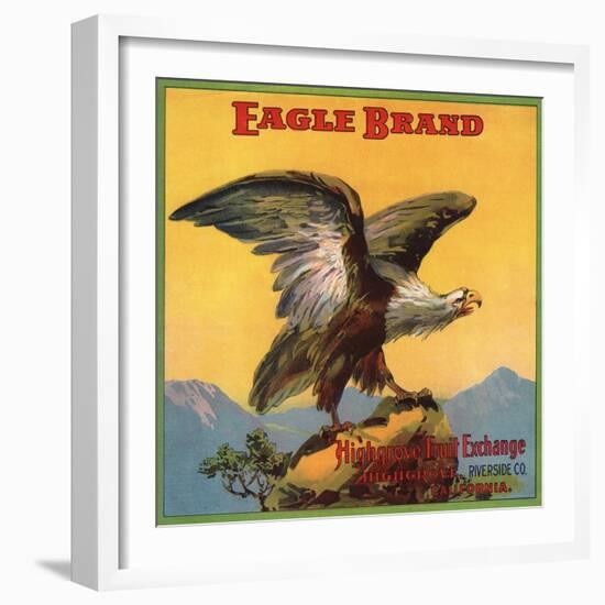 Eagle Brand - Highgrove, California - Citrus Crate Label-Lantern Press-Framed Art Print