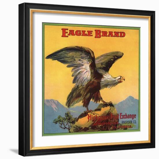 Eagle Brand - Highgrove, California - Citrus Crate Label-Lantern Press-Framed Art Print