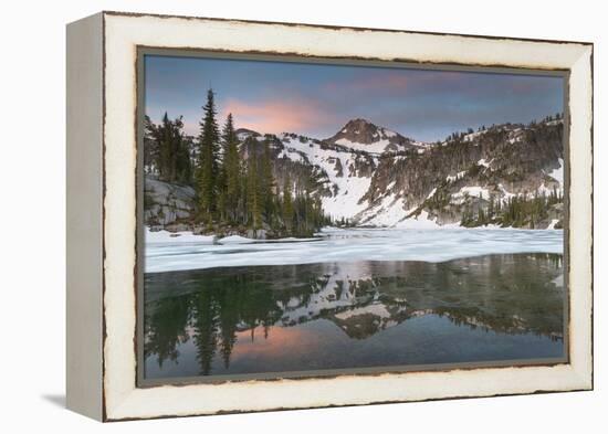 Eagle Cap seen from Mirror Lake, Eagle Cap Wilderness Wallowa Mountains, Oregon.-Alan Majchrowicz-Framed Premier Image Canvas