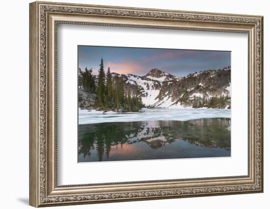 Eagle Cap seen from Mirror Lake, Eagle Cap Wilderness Wallowa Mountains, Oregon.-Alan Majchrowicz-Framed Photographic Print